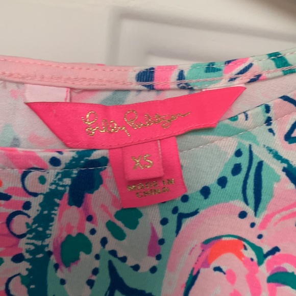 Lily Pulitzer pink and green romper - Picture 4 of 4